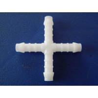 Schlauchverbinder Kreuz 4 mm POM Kunststoff